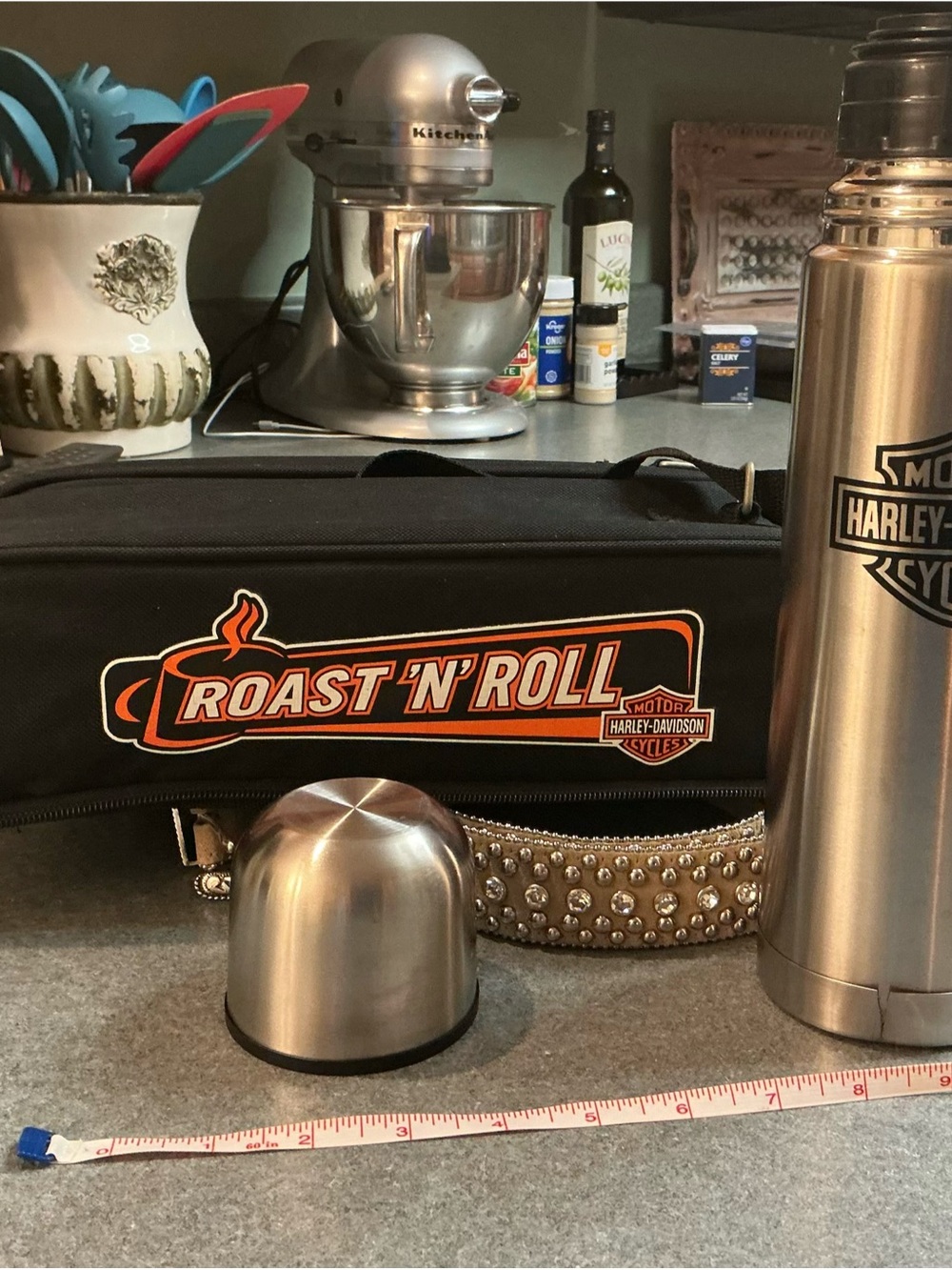 Harley-Davidson Black and Orange Roast 'N' Roll Travel Organizer